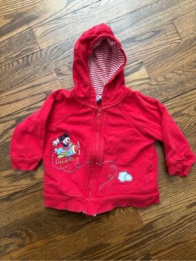 Vintage Disney Mickey Mouse Little Pilot Red Jacket Baby 6/9 Months